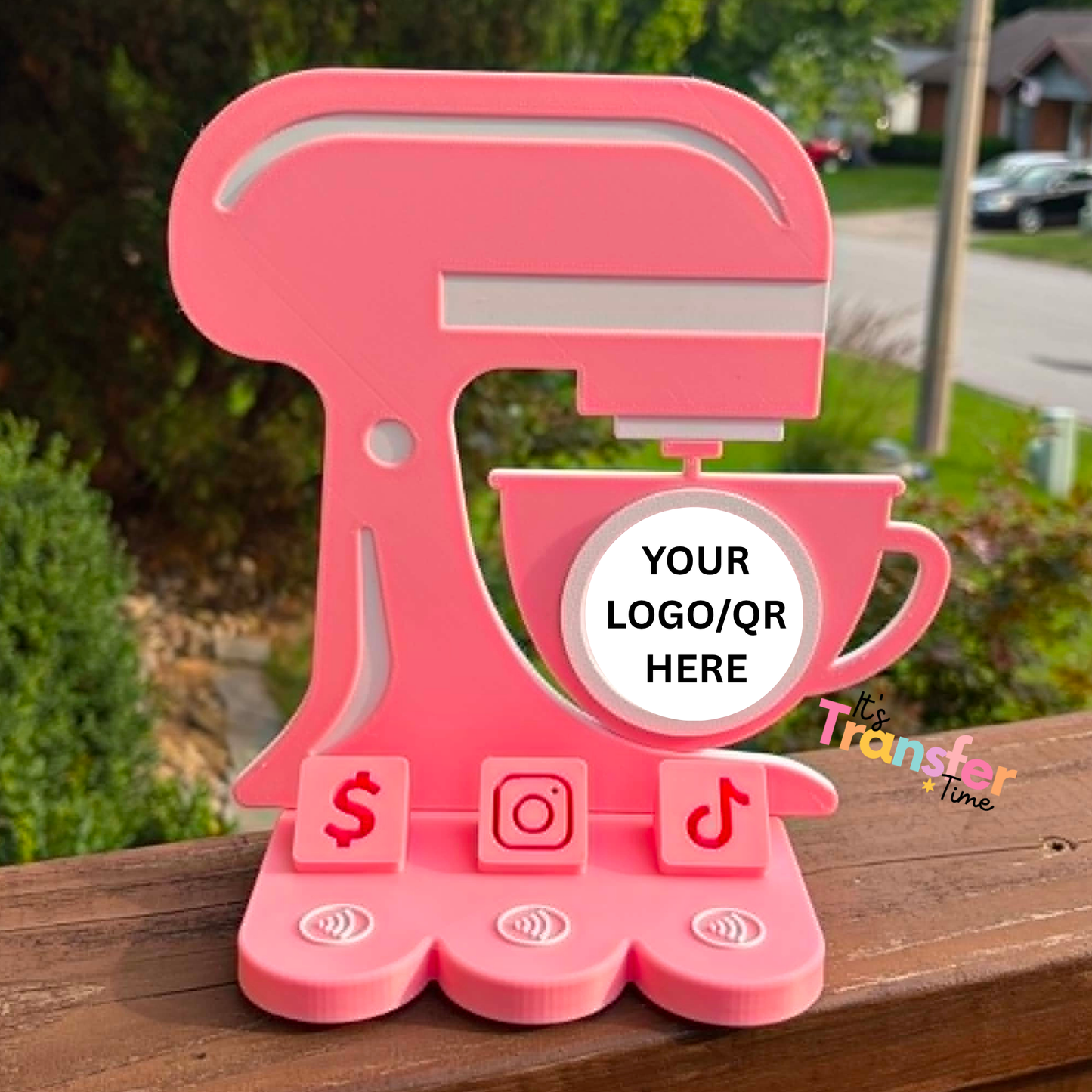 Custom Food Set 2 Social Media and Payment Stand - Tap to go to Business Info *Custom to fit your brand*