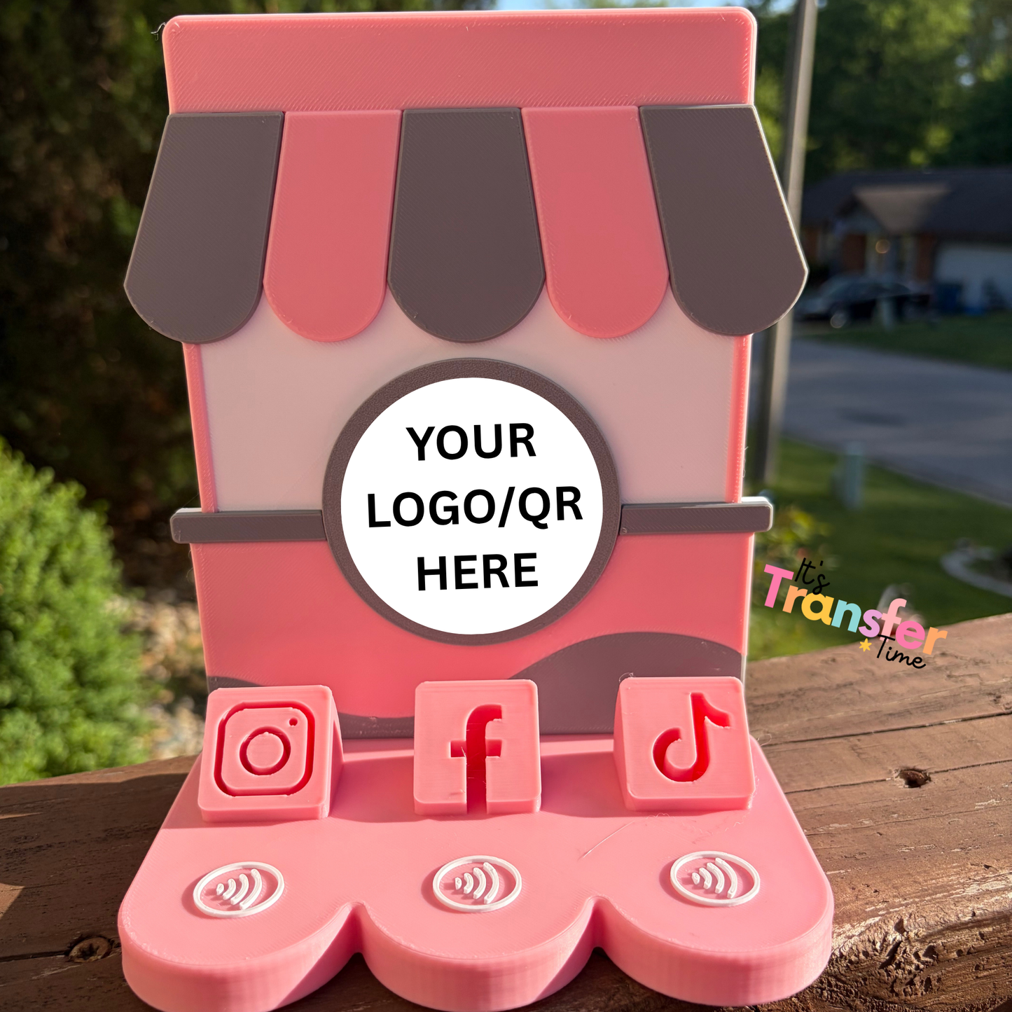 Custom Boutique Gift Social Media and Payment Stand - Tap to go to Business Info *Custom to fit your brand*