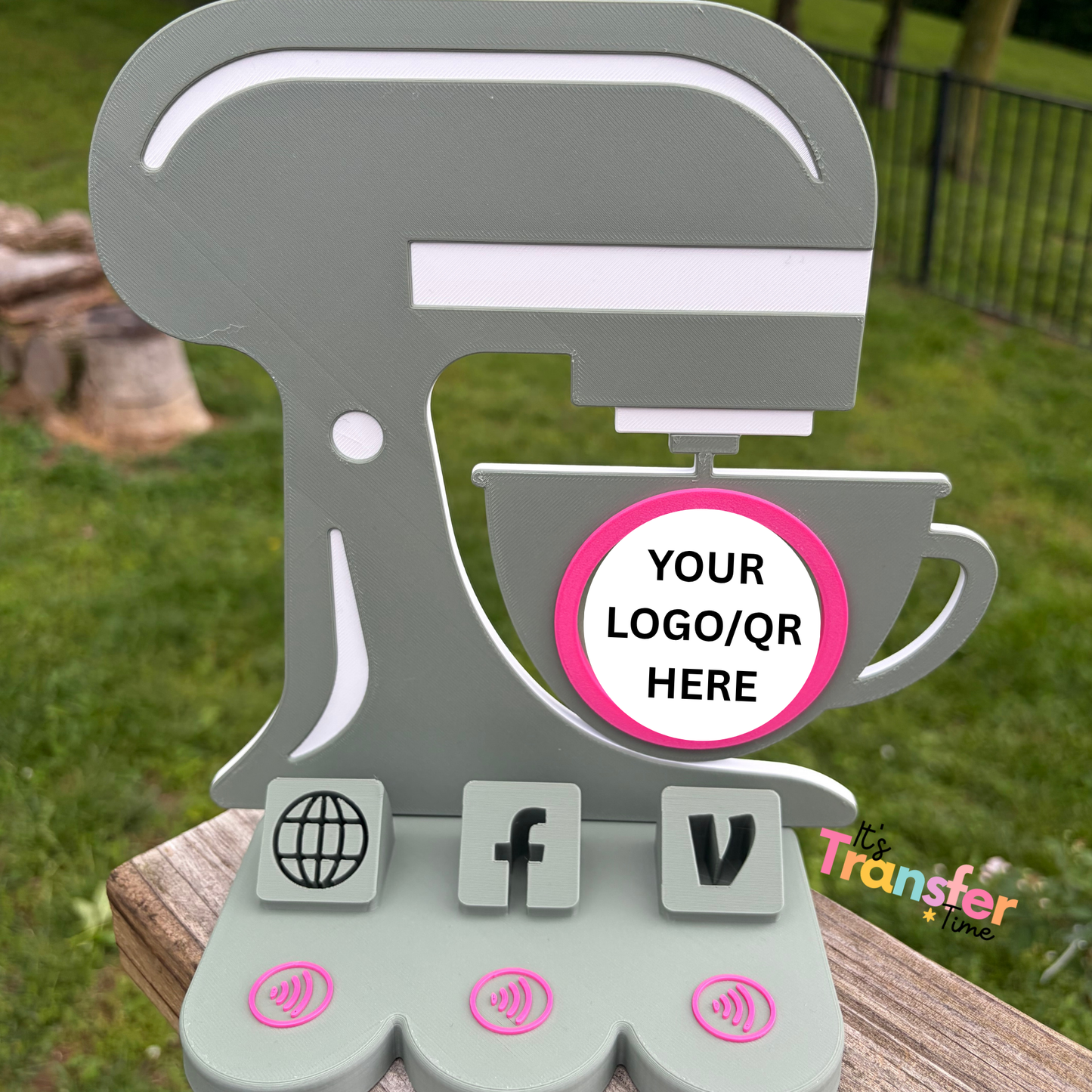 Custom Food Set 2 Social Media and Payment Stand - Tap to go to Business Info *Custom to fit your brand*