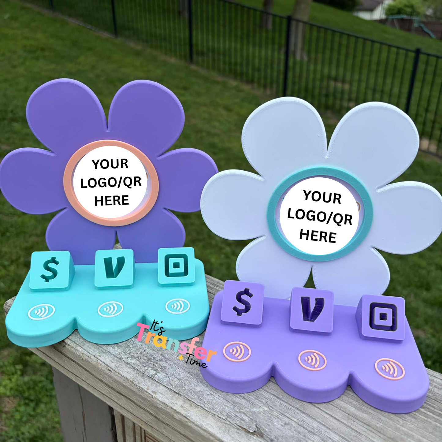 Custom shape Social Media and Payment Stand - Tap to go to Business Info *Custom to fit your brand*