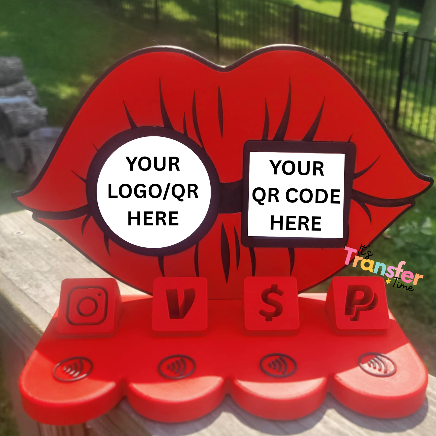 Custom Career Social Media and Payment Stand - Tap to go to Business Info *Custom to fit your brand*
