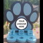 Paw print Social Media and Payment Stand - Tap to go to Business Info *Custom to fit your brand*