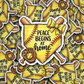 DS 2721 - Peace begins at home softball Die Cut sticker
