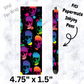 Rainbow Skull Splatter black background pen wrap