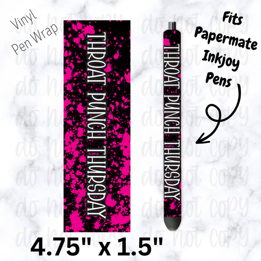 Throat Punch Thursday Splatter pen wrap