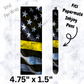 Patriotic Yellow Line Flag pen wrap