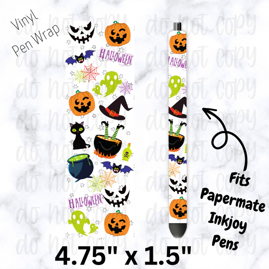 pw158 Halloween doodles Pen Wrap