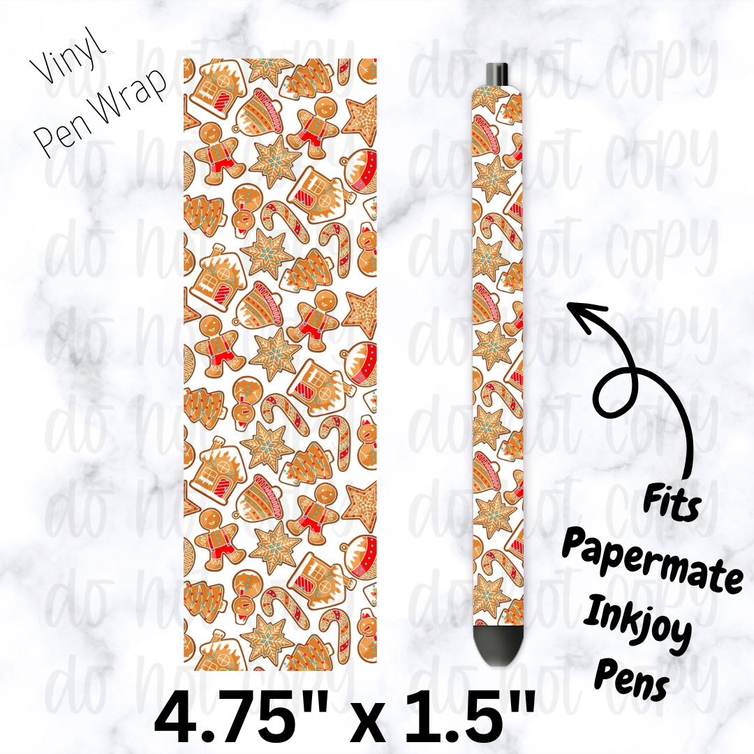 pw161 Gingerbread Doodles Pen Wrap