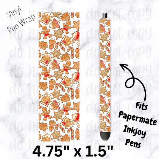 pw161 Gingerbread Doodles Pen Wrap