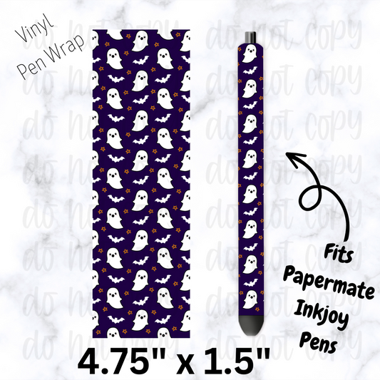 pw168 Bat and Ghosts Pen Wrap
