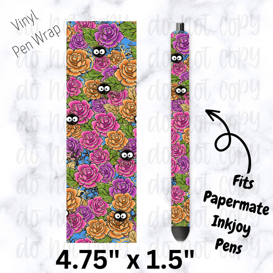 pw196 Floral Spider Pen Wrap