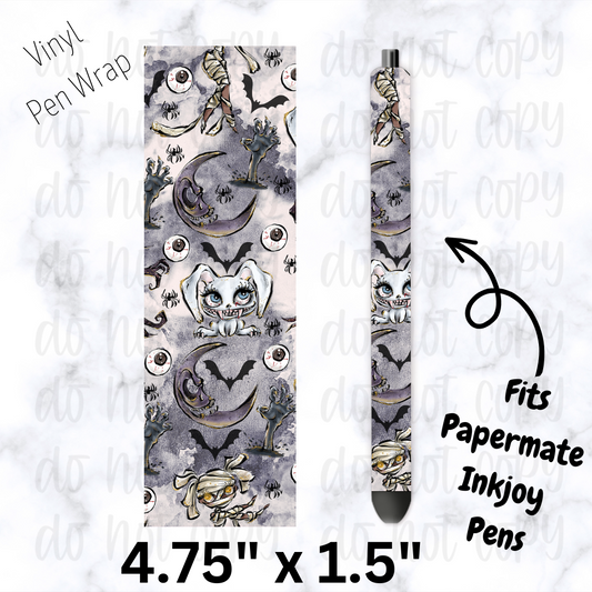 pw199 Creepy Bunny Halloween Pen Wrap