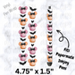 pw217 Watercolor Bat and Bow Pumpkins Pen Wrap