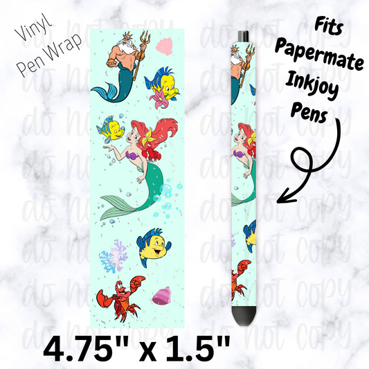pw235 Mermaid and Friends Pen Wrap