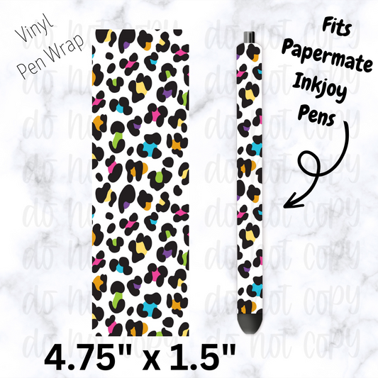 Rainbow Leopard pen wrap