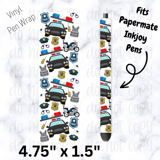 Police car pen wrap