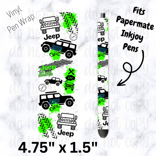 Green truck pen wrap