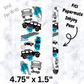 Blue truck pen wrap