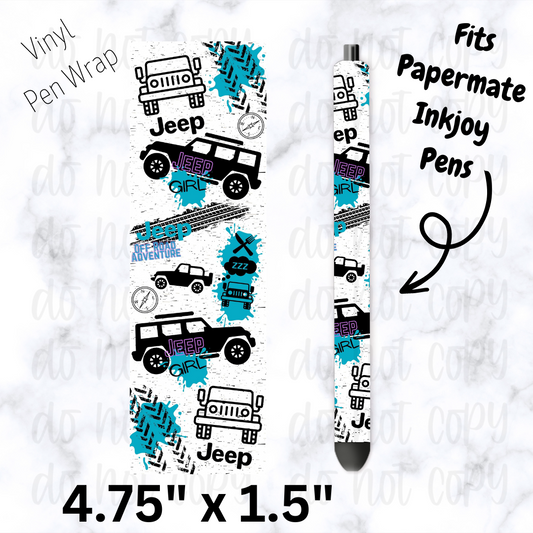 Blue truck pen wrap