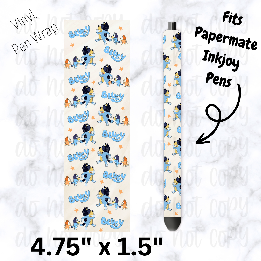Blue Dog Pen Wrap