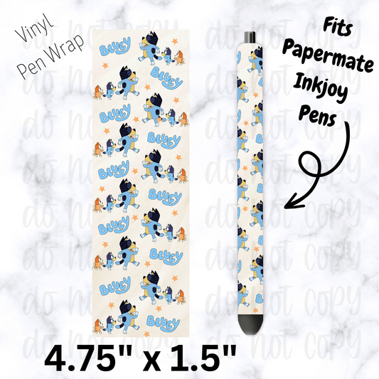 Blue Dog Pen Wrap