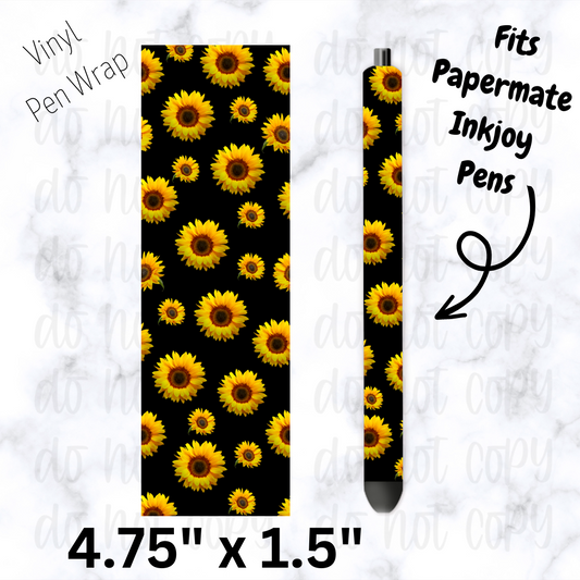 Leopard sunflower pen wrap