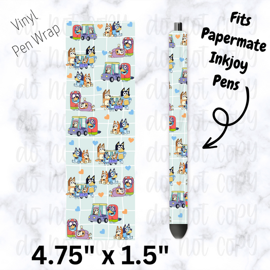 Blue Dog Grannies Pen Wrap