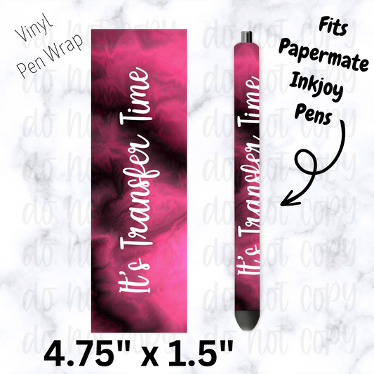 Custom business name pink and black pen wrap