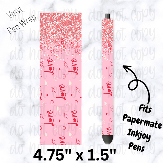 pw249 Pink love Pen Wrap