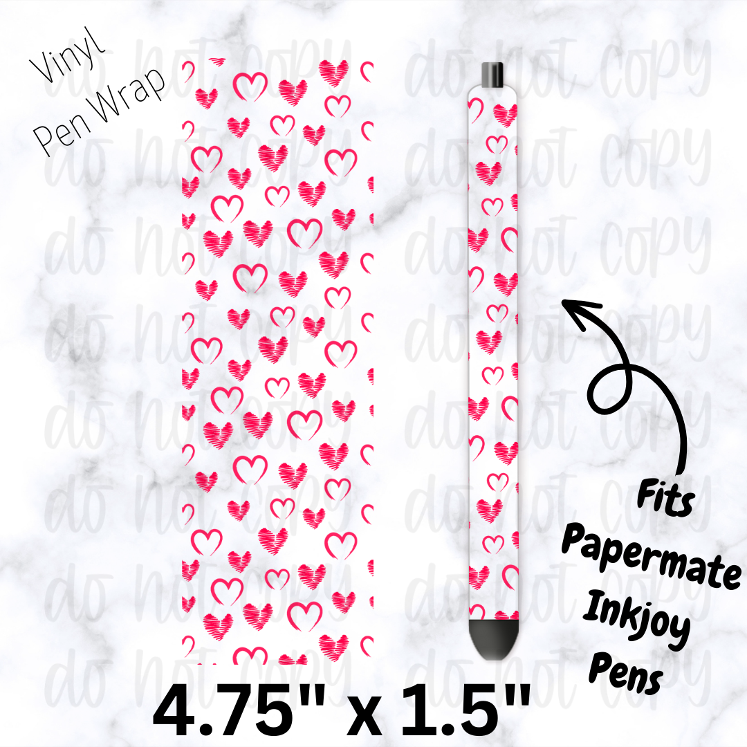 pw245 hearts Pen Wrap