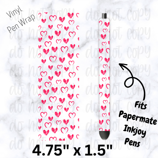 pw245 hearts Pen Wrap