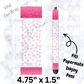 pw251 hearts pink glitter Pen Wrap