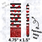 pw246 Black and white striped hearts Pen Wrap