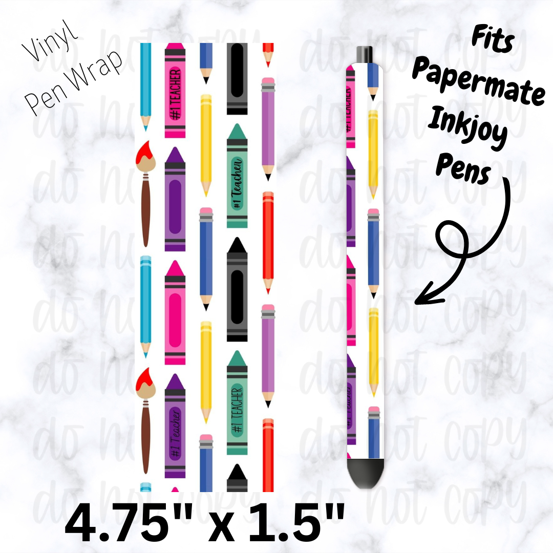 Pen and pencil teacher pen wrap