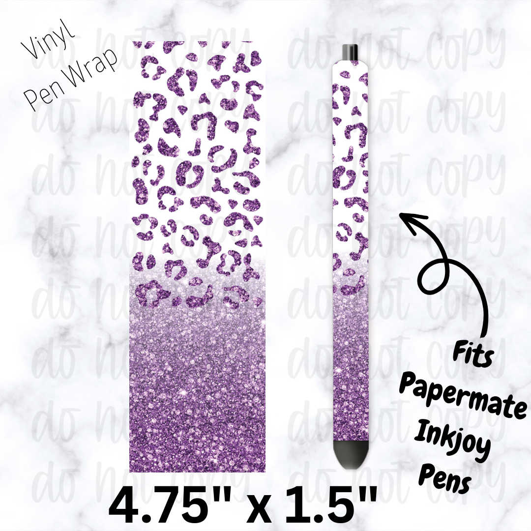 pw264 Purple leopard Wrap