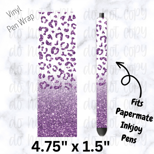 pw264 Purple leopard Wrap