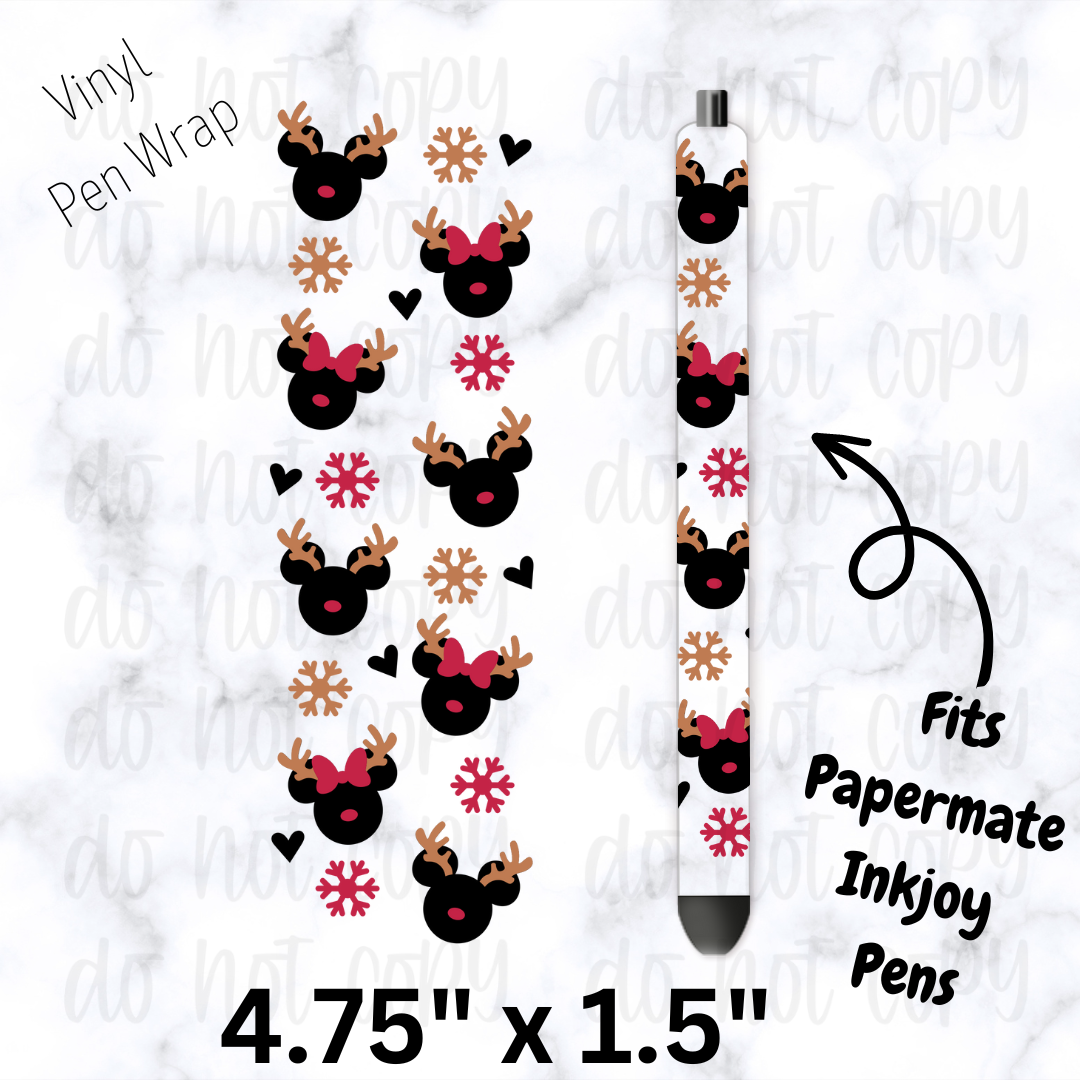Mouse Reindeer Pen Wrap