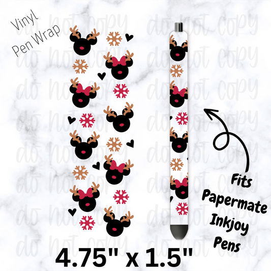 Mouse Reindeer Pen Wrap