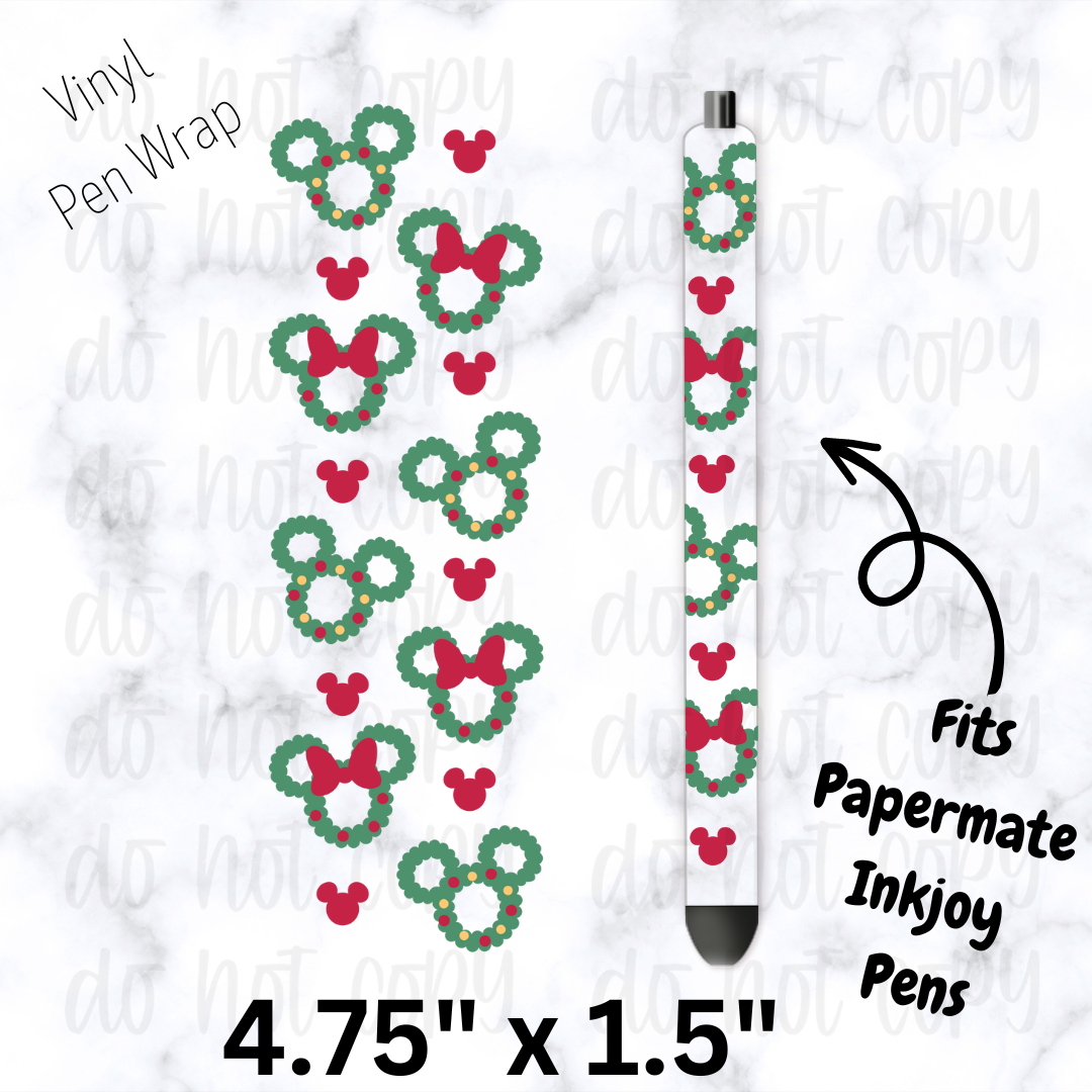 Mouse Wreath Pen Wrap