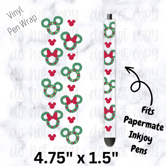 Mouse Wreath Pen Wrap