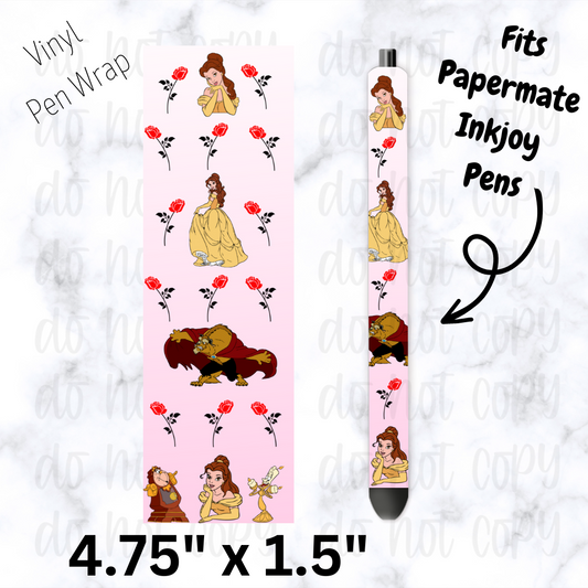 Yellow Princess Pen Wrap
