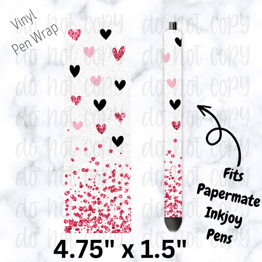 pw270 Heart confetti  drip Pen Wrap