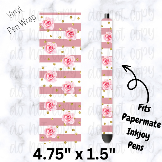 pw272 stripe rose pen Wrap