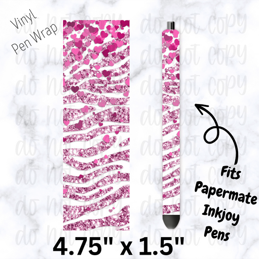pw273 Zebra glitter Pen Wrap