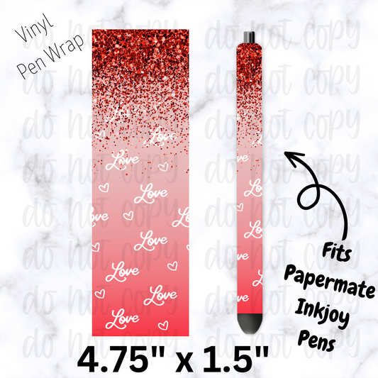pw248 Red love Pen Wrap