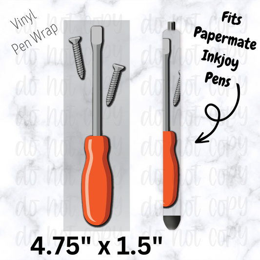Screwdriver and Nails Pen Wrap