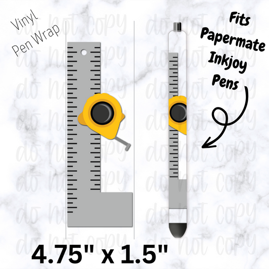Measuring Tape Pen Wrap