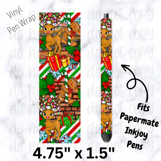 Gingerbread and deer Pen Wrap