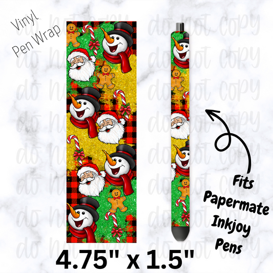 Snowman Pen Wrap
