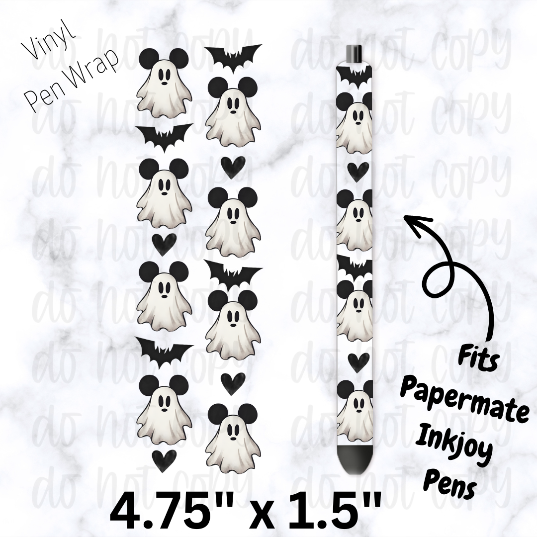 pw145 Mouse Ear Ghosts Pen Wrap